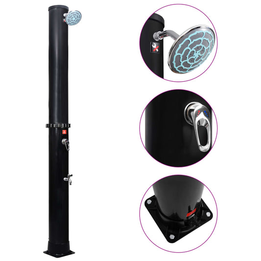 Solardusche mit Duschkopf und Wasserhahn 40 L - Pazzar.ch