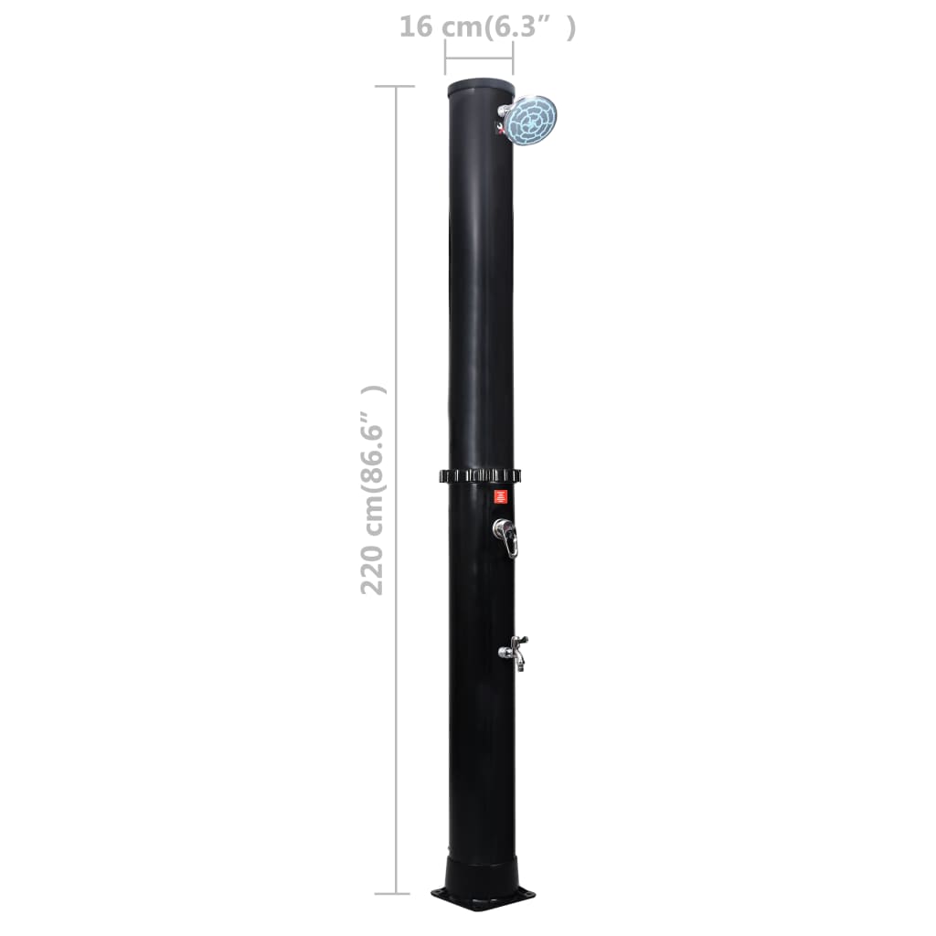 Solardusche mit Duschkopf und Wasserhahn 40 L - Pazzar.ch