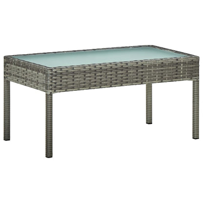 4-tlg. Garten-Lounge-Set mit Auflagen Poly Rattan Grau - Pazzar.ch