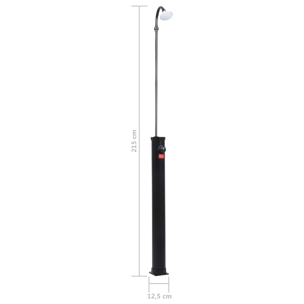 Garten-Solardusche Schwarz 215 cm 8 L