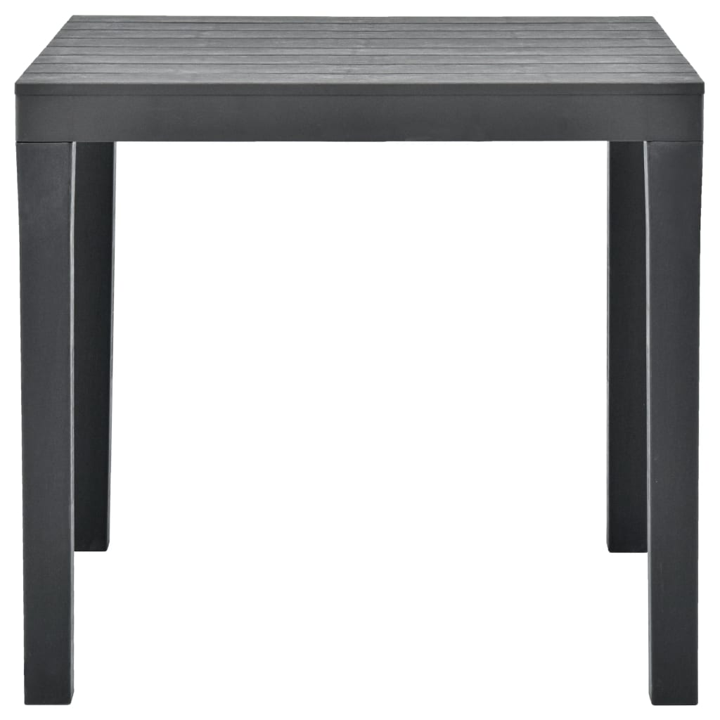 Gartentisch Anthrazit 78 x 78 x 72 cm Kunststoff - Pazzar.ch