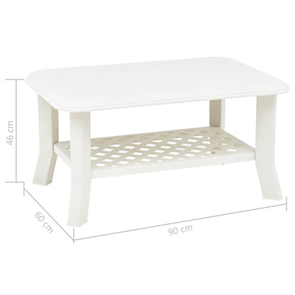 Couchtisch Weiß 90 x 60 x 46 cm Kunststoff - Pazzar.ch