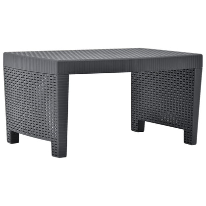 3-tlg. Garten-Lounge-Set Kunststoff Anthrazit - Pazzar.ch