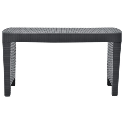 3-tlg. Garten-Lounge-Set Kunststoff Anthrazit - Pazzar.ch