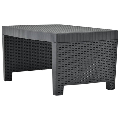 3-tlg. Garten-Lounge-Set Kunststoff Anthrazit - Pazzar.ch