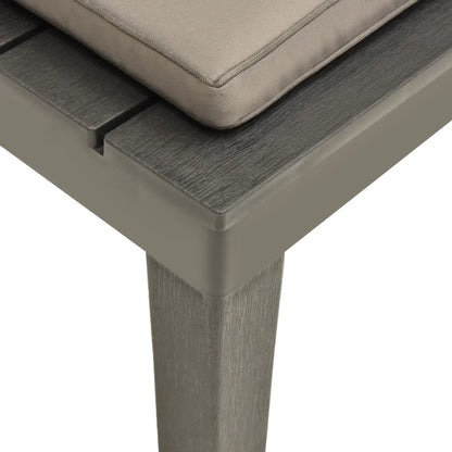 Garten-Lounge-Stuhl mit Sitzpolster Kunststoff Anthrazit - Pazzar.ch