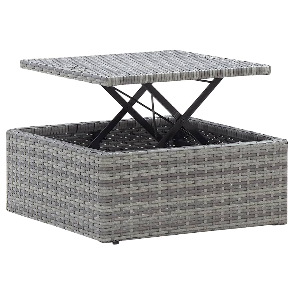 Garten-Sonneninsel mit Dach Grautöne Poly Rattan - Pazzar.ch