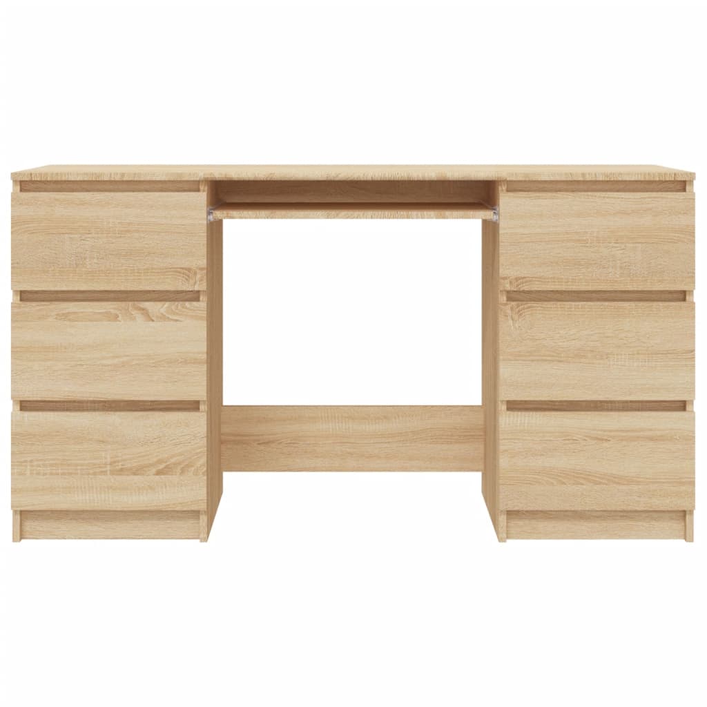 Schreibtisch Sonoma-Eiche 140x50x77 cm Holzwerkstoff - Pazzar.ch
