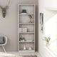 Bücherregal 5 Fächer Betongrau 60x24x175 cm Holzwerkstoff