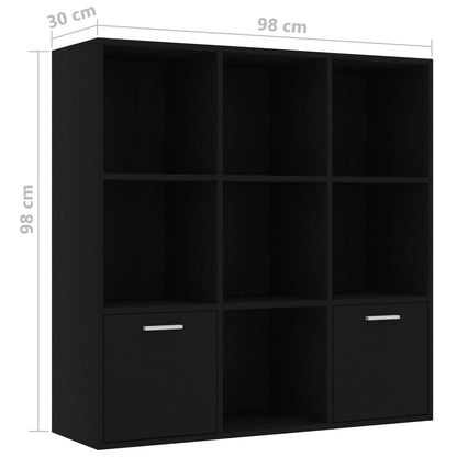 Bücherregal Schwarz 98x30x98 cm Holzwerkstoff - Pazzar.ch