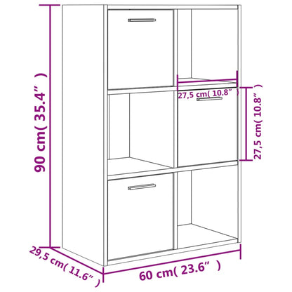 Lagerschrank Betongrau 60x29,5x90 cm Holzwerkstoff - Pazzar.ch
