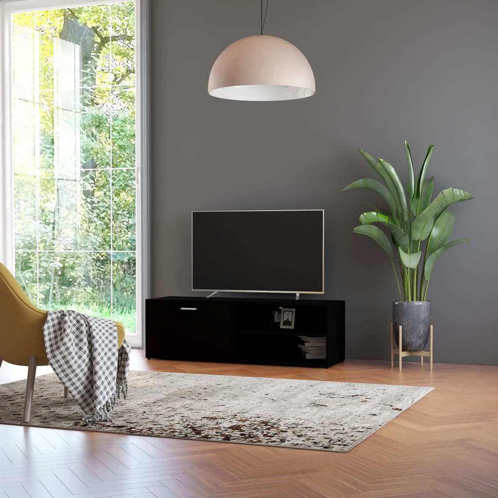 TV-Schrank Schwarz 120x34x37 cm Holzwerkstoff - Pazzar.ch