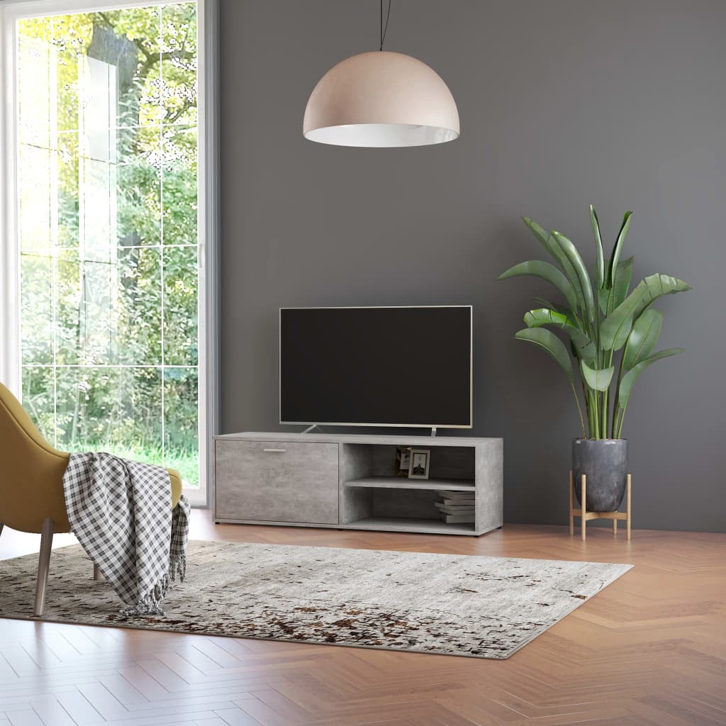 TV-Schrank Betongrau 120x34x37 cm Holzwerkstoff - Pazzar.ch