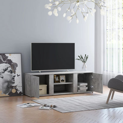TV-Schrank Betongrau 120x34x37 cm Holzwerkstoff - Pazzar.ch