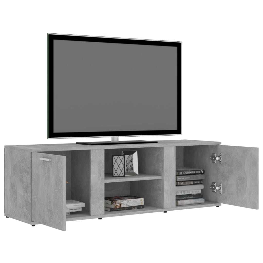 TV-Schrank Betongrau 120x34x37 cm Holzwerkstoff - Pazzar.ch