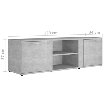 TV-Schrank Betongrau 120x34x37 cm Holzwerkstoff - Pazzar.ch