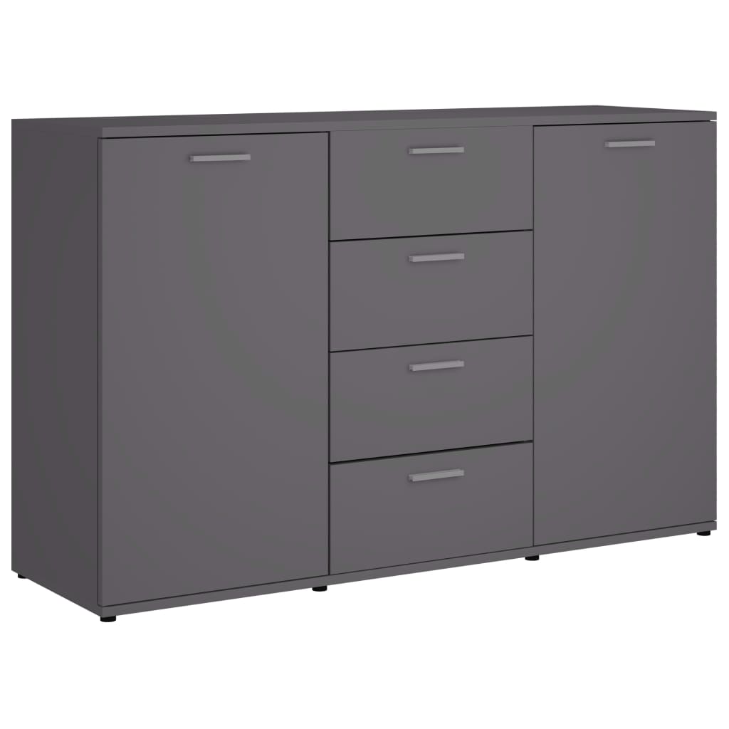 Sideboard Grau 120x35,5x75 cm Holzwerkstoff - Pazzar.ch