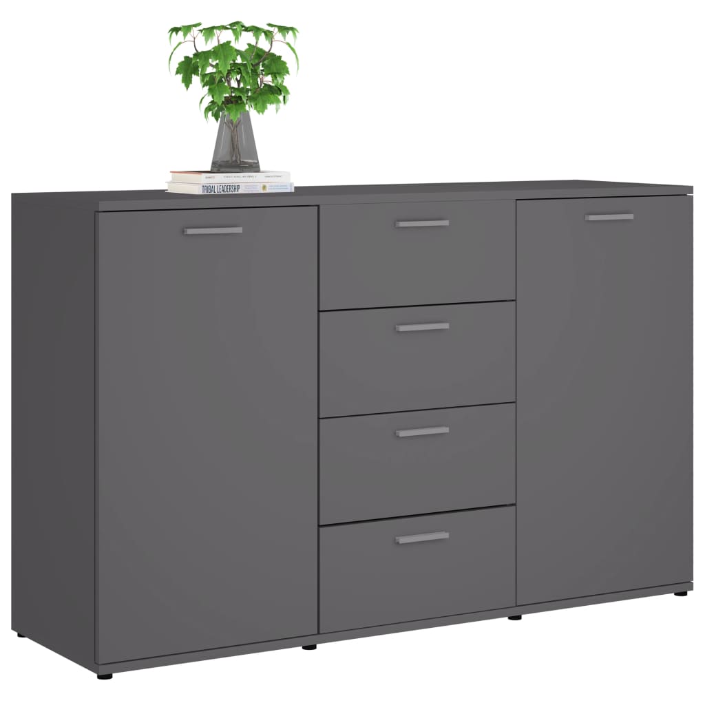 Sideboard Grau 120x35,5x75 cm Holzwerkstoff - Pazzar.ch