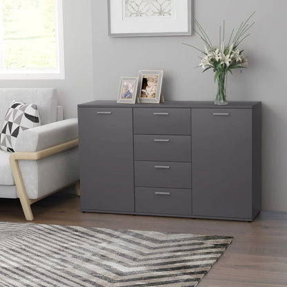 Sideboard Grau 120x35,5x75 cm Holzwerkstoff - Pazzar.ch