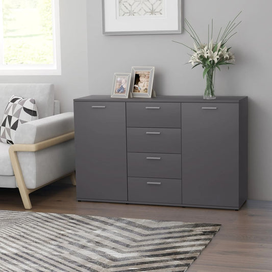Sideboard Grau 120x35,5x75 cm Holzwerkstoff - Pazzar.ch