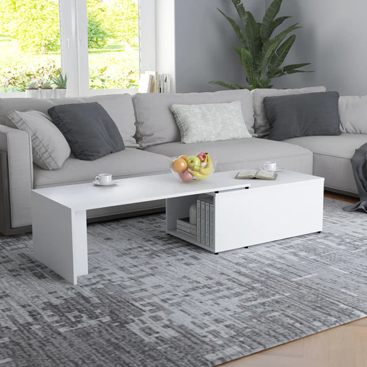 Couchtisch Weiß 150x50x35 cm Holzwerkstoff - Pazzar.ch