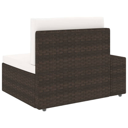 3-tlg. Garten-Lounge-Set Poly Rattan Braun - Pazzar.ch