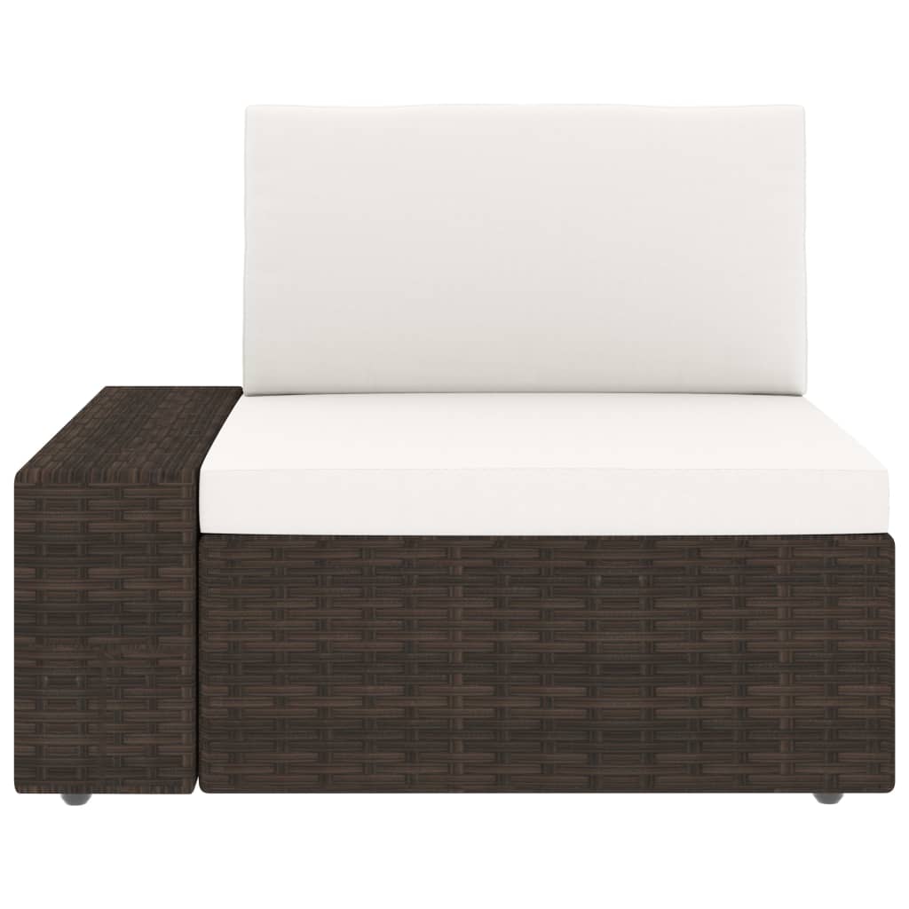 3-tlg. Garten-Lounge-Set Poly Rattan Braun - Pazzar.ch