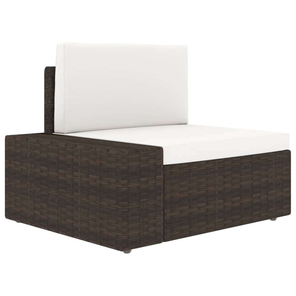 3-tlg. Garten-Lounge-Set Poly Rattan Braun - Pazzar.ch