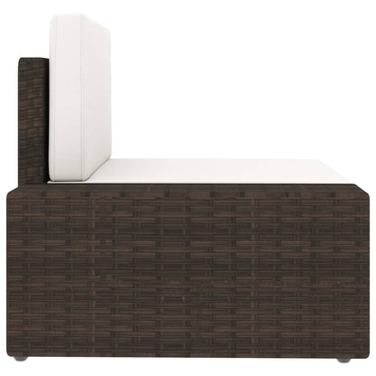 3-tlg. Garten-Lounge-Set Poly Rattan Braun - Pazzar.ch