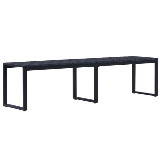 Gartenbank 180 cm PS-Platte Schwarz - Pazzar.ch