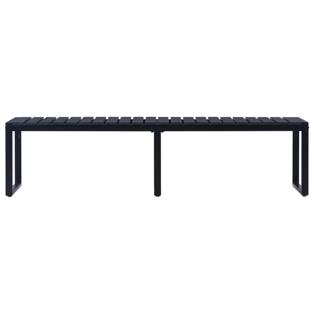 Gartenbank 180 cm PS-Platte Schwarz - Pazzar.ch