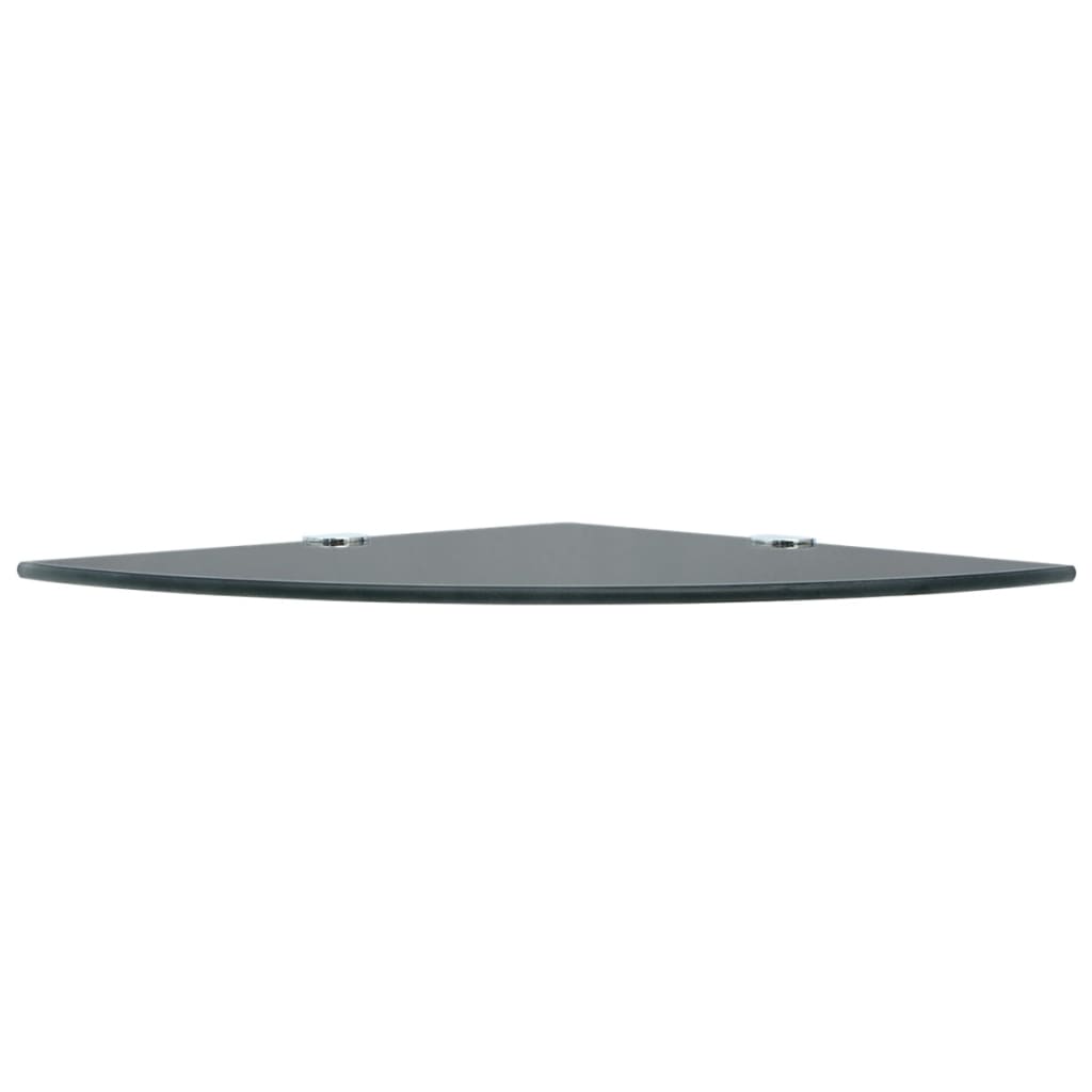 Eckregale 2 Stk. Verchromte Halterungen Glas Schwarz 35x35cm - Pazzar.ch
