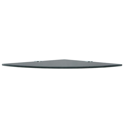 Eckregale 2 Stk. Verchromte Halterungen Glas Schwarz 35x35cm - Pazzar.ch