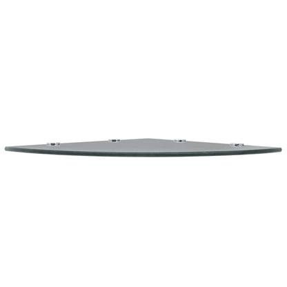 Eckregale 2 Stk. Verchromte Halterungen Glas Schwarz 45x45cm - Pazzar.ch