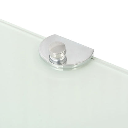 Eckregale 2 Stk. mit verchromten Halterungen Glas Weiß 35x35cm - Pazzar.ch