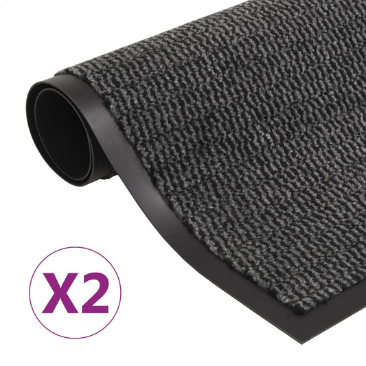 Schmutzfangmatten 2 Stk. Rechteckig Getuftet 40x60 cm Anthrazit - Pazzar.ch