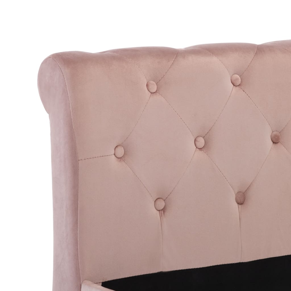Bettgestell Rosa Samt 180x200 cm