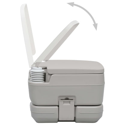 Tragbare Campingtoilette Grau 10 + 10 L - Pazzar.ch