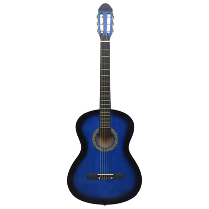 12-tlg. Klassikgitarren-Set für Anfänger Blau 4/4 39" - Pazzar.ch