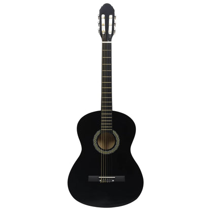 12-tlg. Klassikgitarren-Set für Anfänger Schwarz 4/4 39" - Pazzar.ch