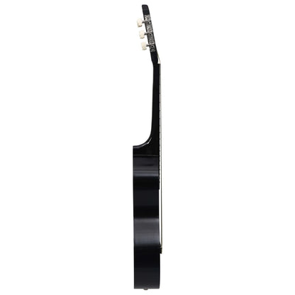 12-tlg. Klassikgitarren-Set für Anfänger Schwarz 4/4 39" - Pazzar.ch