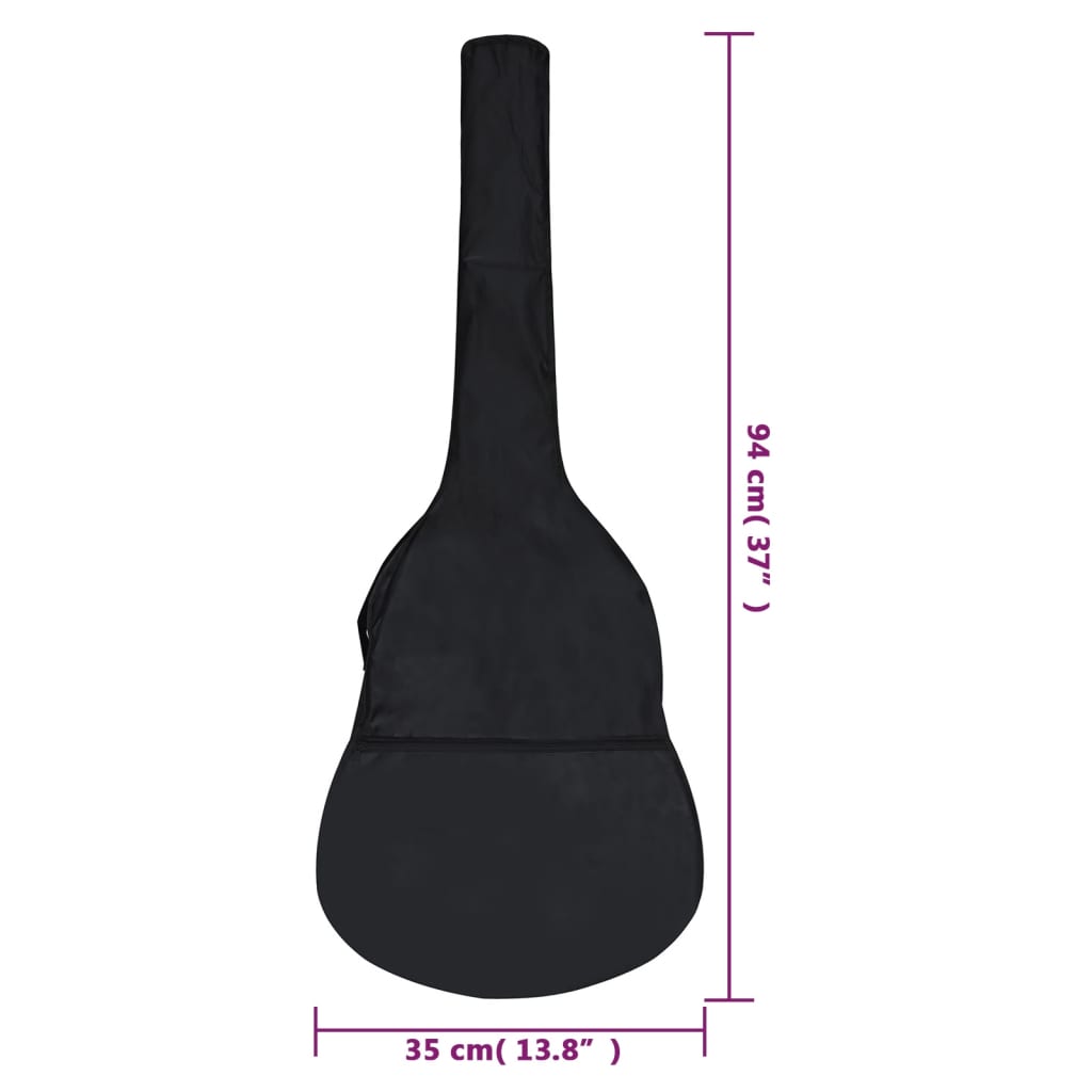 Gitarrentasche für 1/2 Klassikgitarre Schwarz 94x35 cm Stoff - Pazzar.ch