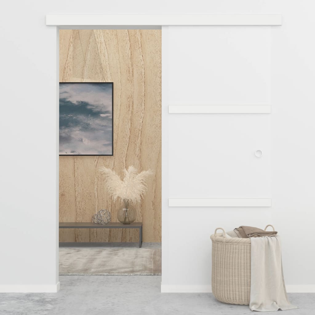 Schiebetür mit weichen Stoppern ESG Glas und Aluminium 76x205 cm - Pazzar.ch