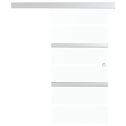 Schiebetür ESG-Glas und Aluminium 76x205 cm Silbern - Pazzar.ch
