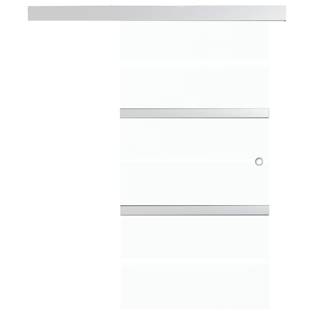 Schiebetür ESG-Glas und Aluminium 90x205 cm Silbern - Pazzar.ch