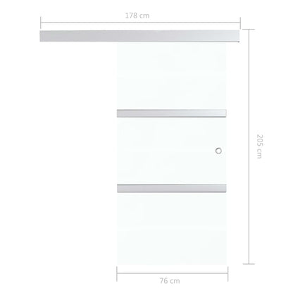 Schiebetür mit Softclose ESG-Glas und Aluminium 76x205 cm - Pazzar.ch