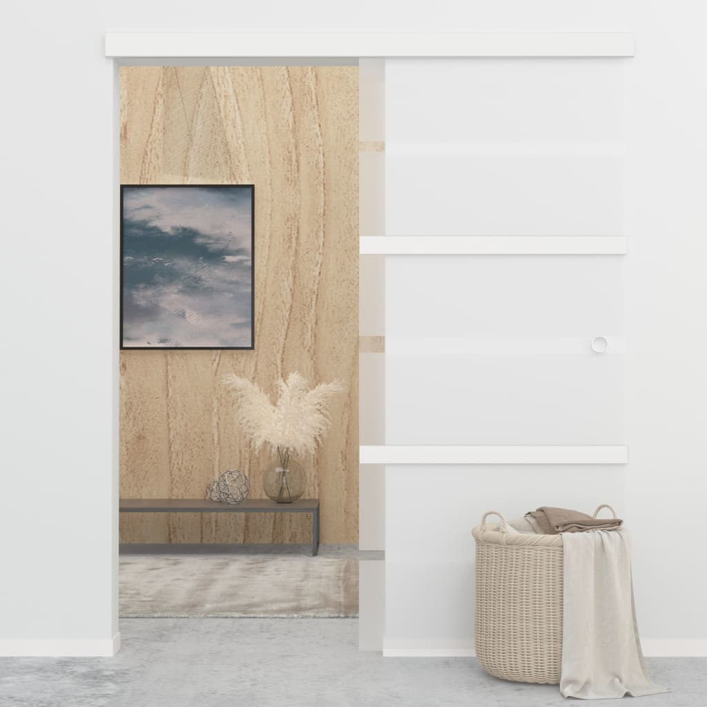 Schiebetür mit Softclose ESG-Glas und Aluminium 90x205 cm - Pazzar.ch
