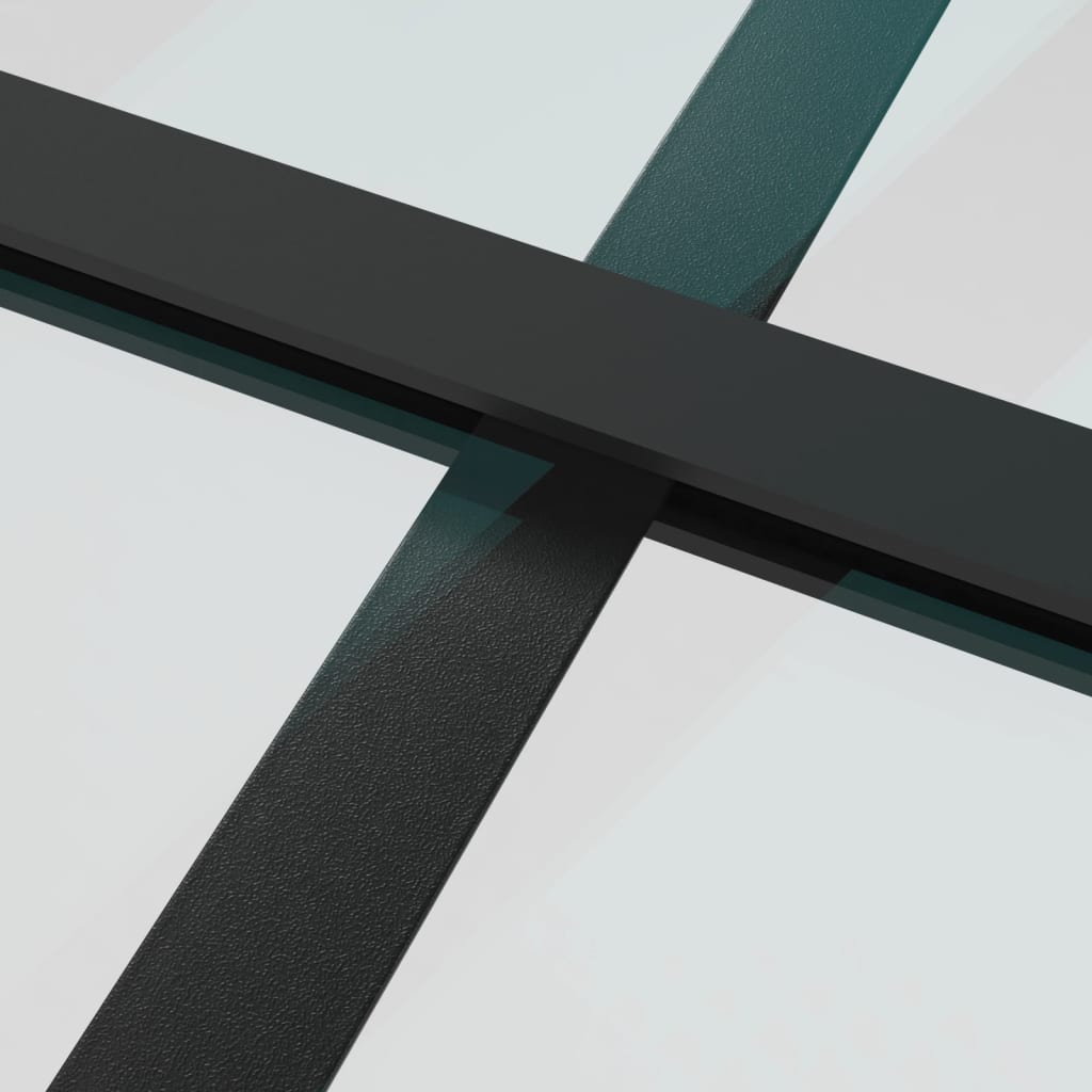 Schiebetür Aluminium und ESG Glas 76x205 cm Schwarz - Pazzar.ch