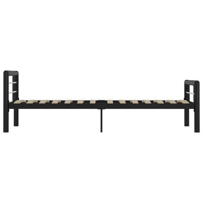 Bettgestell Schwarz und Weiß Metall 100 × 200 cm - Pazzar.ch