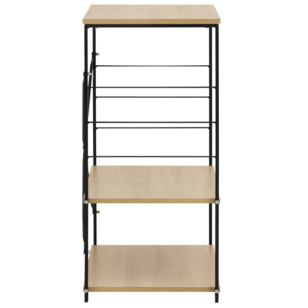Mikrowellenregal Schwarz Eiche 60×39,6×79,5 cm Holzwerkstoff - Pazzar.ch